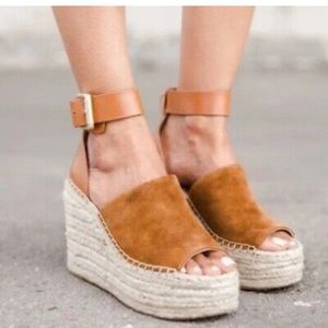 MARC FISHER LTD ADALYN ESPADRILLE WEDGE SANDAL